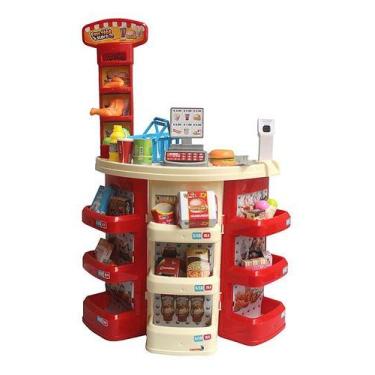 Imagem de Mercadinho Supermercado Infantil Carrinho Caixa Registradora - Importw