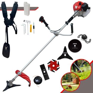 Imagem de Podador de Grama Completo À Gasolina Anmax CG430P 2HP 43cc Com Carretel + Lâmina Facão + Lâmina 3 Pontas + Lâmina 6 Pontas + Disco Circular + Trimmer