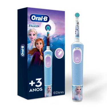 Imagem de Escova Dental Elétrica Oral-B Vitality Kids Frozen Bi-Volt 1 Cabo + 1 Refil + 1 Carregador