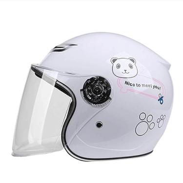 Imagem de Capacete De Rosto Aberto De Motocicleta De Motocross Infantil Bonito Capacetes De Segurança De Motos Confortáveis, B-Blue, One size/Suitable for(48-55cm)