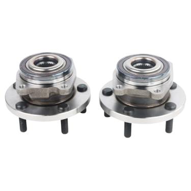 Imagem de INGKAN Conjunto de cubo de rolamento de roda dianteira 513263 5 pinos com ABS, 2 peças serve para Chrysler 200, Dodge Avenger 2008 2009 2010 2011 2012 2013 2014 OE 513263 HA590219 H513263