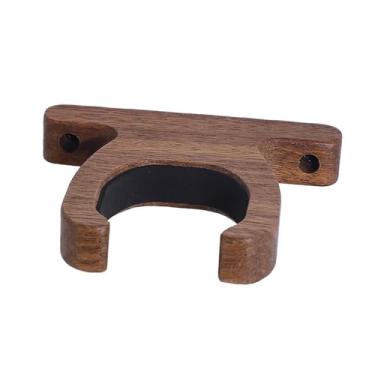 Imagem de simhoa Suporte de parede chinês Hulusi Suporte para instrumento chinês de taco de beisebol de madeira Prateleira de parede para presente Aprendizagem musical, Marrom Escuro