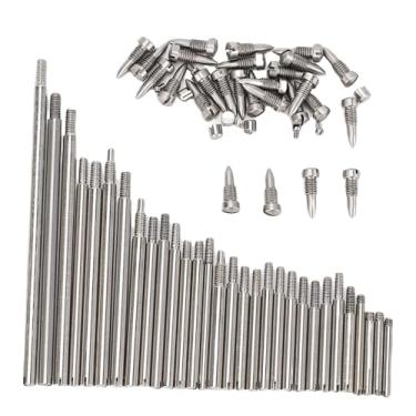 Imagem de Asixxsix Acessórios de reparação de fagote, peças de reparação de fagote com 30 hastes roscadas 27 parafusos 8 parafusos pequenos 5 blocos ranhurados, para instrumento de sopro