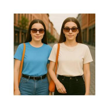 Imagem de KIT 2 T-Shirts com Azul Bebê e Varias Cores 100% Algodão Leve e Modern