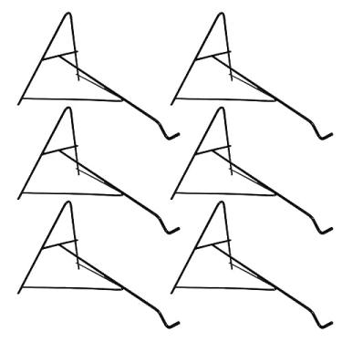 Imagem de Kit 10 Suporte de Vaso Mão Francesa Arabesco Para Pendurar Planta Na Parede De Metal Preto Tipo A de Luxo Resistente