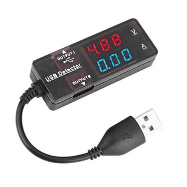 Imagem de aqxreight YB26VA Display Detector USB Voltímetro Bateria de Tensão Voltímetro Testadores de Bateria Capacidade de Selecionar e Mais Atual Seu Tamanho Seu Tamanho Pequeno e Seguro (Bicolor)