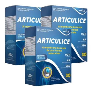 Imagem de KIT de 3 ARTICULICE 900MG 30 COMP COLÁGENO + ÁCIDO HIALURÔNICO - Metal