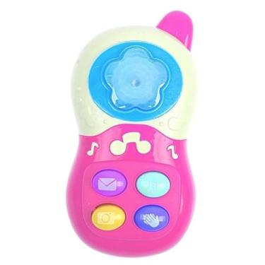 Imagem de Telefone celular Brinquedo De Atividades Bebês Crianças sons e luz - Rosa