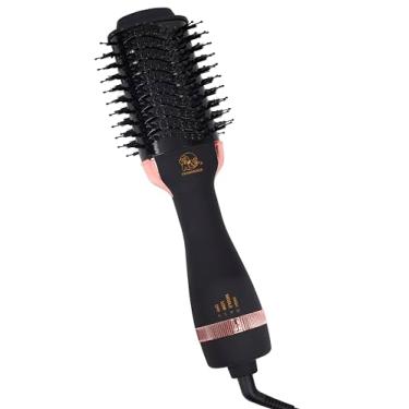 Imagem de TWOBARCKER Escova Secadora De Cabelo, Escova Secadora Em Um, Secador De Cabelo Iônico 4 Em 1 E Modelador Volumizador Com Cilindro Oval De Titânio, Escova Alisadora De Ar Quente Para Uma Escova Suave