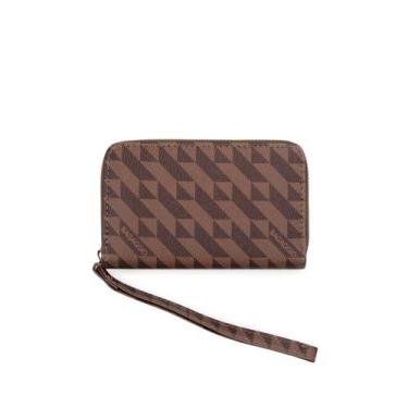 Imagem de Carteira Feminina Pequena com Alça Monograma BG Marrom - Bagaggio, Mar