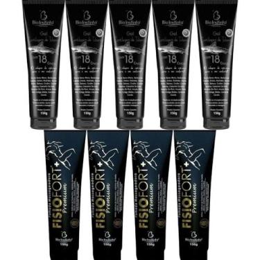 Imagem de Kit 5 Gel Cartilagem De Tubarão + 4 Pomada Fisiofort Premium - Bio Ins