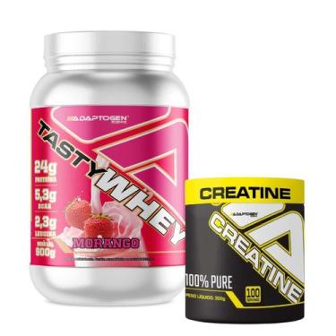 Imagem de Kit Tasty Whey 3w Adaptogen 900g com Creatina Adaptogen 300g - Adaptog