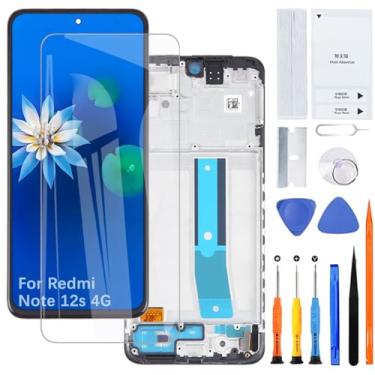 Imagem de Tela de exibição para Xiaomi Redmi Note 12s 4G TFT 2303CRA44A 23030RAC7Y 2303ERA42L Kit de montagem de tela LCD com moldura