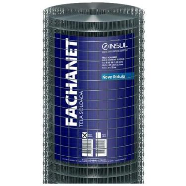 Imagem de Tela Soldada Para Construção Civil Insul Fachanet, malha 2,5x2,5cm, fi