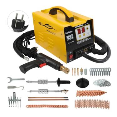 Imagem de PLAYOCCAR Máquina extrator de amassados de soldador a ponto 220V, kit de reparo de amassado de corpo de carro 3KW 3500A com 7 modos de soldagem, juntas pequenas e acessórios de 82 peças (3000, watts)