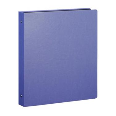 Imagem de Fichário de 3 anéis de 2,5 cm para papel de 21,6 cm x 28 cm, fichário planejador com capa dura de couro e 2 bolsos internos de papel para organização da escola, negócios e casa