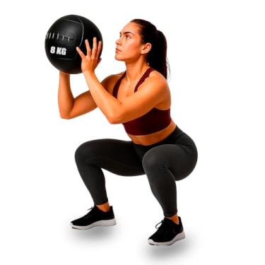 Imagem de Wall Ball Bola de Peso 8kg Medicine Ball Treino Funcional De Força Cross Academia