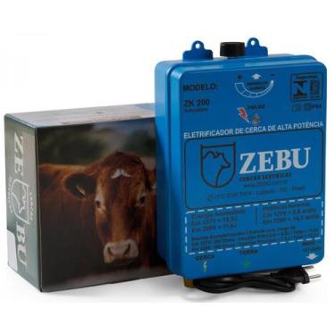 Imagem de Eletrificador cerca choque eletrico zebu zk200 127/220v 10j 200km