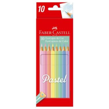 Imagem de EcoLápis de Cor Triangular 10 Cores Pastell - Faber-Castell