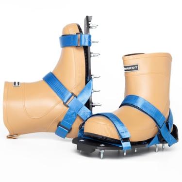 Imagem de Sapatos de piso de epóxi com pontas curtas de 2,5 cm – tiras de nylon ajustáveis, design em forma de X para composto autonivelante, resina epóxi, revestimento de concreto, sobreposição de tinta, 1 par