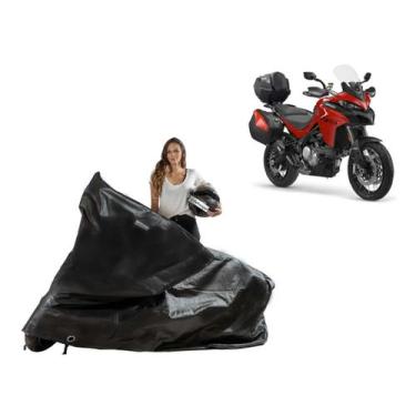Imagem de Capa Protetora Moto Ducati Multstrada V2 S com Baú - Kahawai, Preto