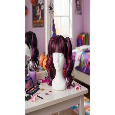 Imagem de Peruca Monster High Draculaura Vampira Anime KAnge Halloween - MC PRES
