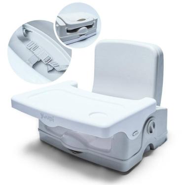 Imagem de Cadeira De Alimentação Portátil Cinza E Branca Yuupi