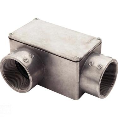 Imagem de Condulete fixo 2.1/2" tipo "LR" - com tampa / rosca BSP / sem pintura 