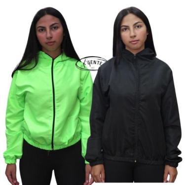 Imagem de 2 Blusa De Frio Corta Vento Feminina Agasalho Jaqueta Neon - cowgirls,