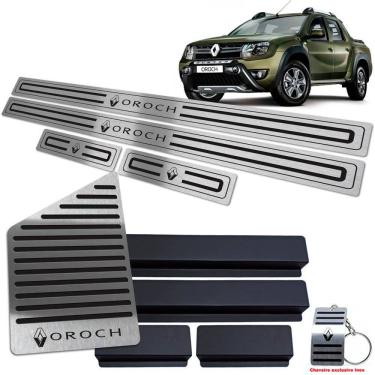 Imagem de Soleira + Descanso Duster Oroch 2016/2021 Preto Baixo Relevo