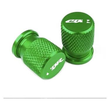 Imagem de Tampa da haste da porta de ar do núcleo da válvula de pneu, acessórios de motocicleta CNC compatíveis com CBR 300R 500R 650R 650F 600RR 1000RR 954 RR (verde)