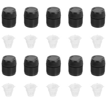 Imagem de 10pçs Cabeças de Aspersão para Arbustos de 3cm, Fluxo Água Ajustável Cabeça Aspersão Arbustos Cogumelo Rosca Macho Emissores Spray Irrigação com 10 Filtros para Sistema Irrigação Jardim em Árvores