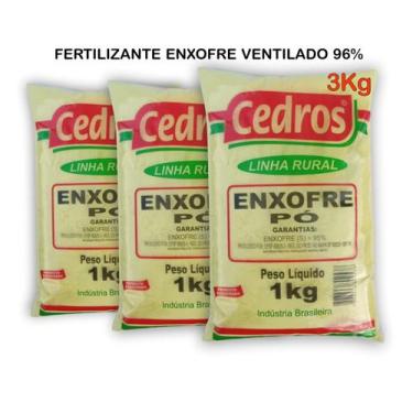 Imagem de Fertilizante Mineral Enxofre Puro 3 Pacote 1kg Orgânico - AGROADUBO / 
