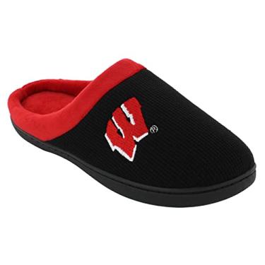 Imagem de Comfy Feet Chinelo clássico unissex, Wisconsin Badgers, 11,5-13 EUA masculino, Wisconsin Badgers