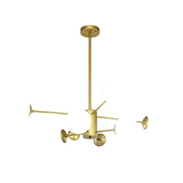 Imagem de Lustre Sala de Jantar Lustres LED Luzes Pendentes Ajustáveis Luminárias de Teto de Madeira para Jantar (Cor: 6018-3 Preto, Tamanho: ABATÍBRIO BRANCO) (Cor: 6048-8 Dourado,