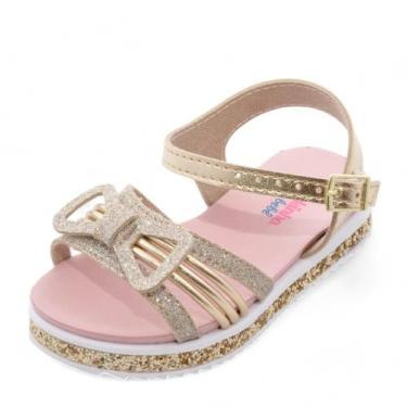 Imagem de Sandália Bebê Molekinha Flat REF: 2724112 METAL-GLITTER, Dourado, 23