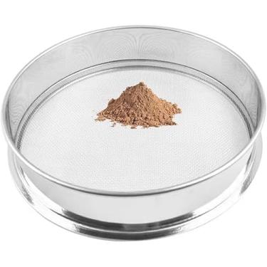 Imagem de Peneiras De Teste De Aço Inoxidável,malha Fina Seive,peneira De Laboratório Redonda,peneira De Farinha,pequeno Enigma Para Laboratório De Cozinha, Silver, Mesh 5mm