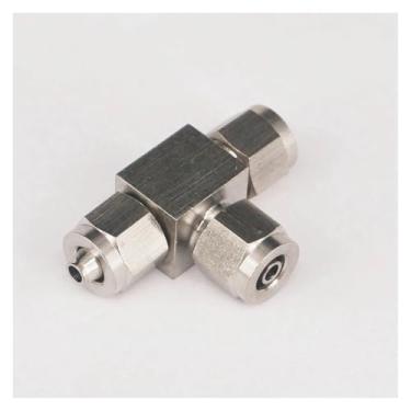 Imagem de WWECCQIJ Qiuck Fit Mangueira O.DxI.D 6x4mm Equal Tee 3 Ways 304 Aço Inoxidável Hex Junta Rápida Conexão Rápida Conector Rápido