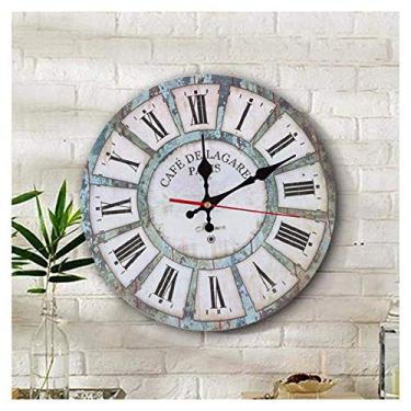 Imagem de 8SSAZZAT Relógio de parede moderno para sala de estar, relógio de parede de formato moderno, relógio silencioso que não funciona, adequado para sala de estar, quarto, escritório, cozinha, sala de aula