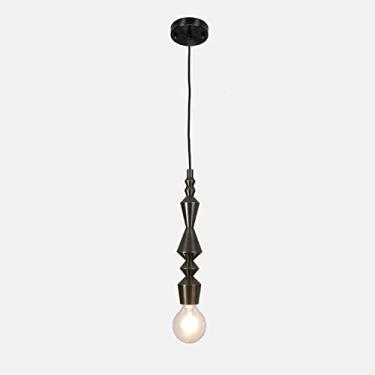 Imagem de YQSLQZZ Luminária suspensa de cabeceira decorativa de cabeceira, lustre de latão escovado pós-moderno, luzes de teto de teto ajustáveis de altura, para restaurante bar corredor