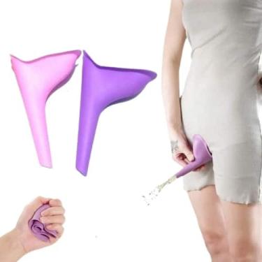 Imagem de 2 Funil Condutor Urinário Dobrável E Reutilizável Fazer Xixi Em Pé - G