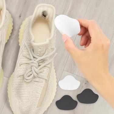 Imagem de 8 pares de adesivos de reparo interno para sapatos, restaura almofadas de calcanhar, protege seus calçados (4 pares preto e branco)