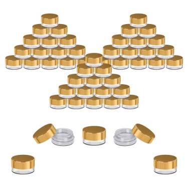 Imagem de Houseables Recipientes de amostra, frascos de amostra, recipientes de protetor labial, mini frascos com tampas, pequenos, vazios, maquiagem, pó, brilho, cosméticos, minúsculos, pastilhados, cera