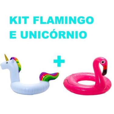 Imagem de Boia Unicórnio Colorido Presente Especial Boia Flamingo Rosa - Elite