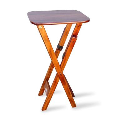 Imagem de Mesa Bistrô Dobrável Madeira Padrão Imbuia - Cor: Marrom