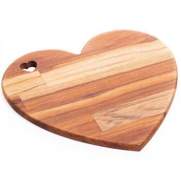Imagem de Tabua De Madeira Multiuso Teca Coração 33 X 30Cm - Woodart