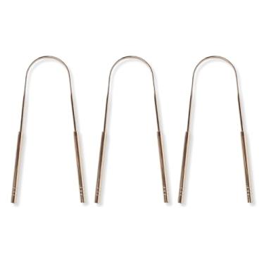 Imagem de Kit 3 Raspador Limpador Língua Cobre Limpeza Remove Bactéria
