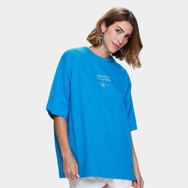 Imagem de Camiseta Colcci Casual Feminina, Azul royal, G