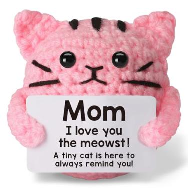 Imagem de tGifGLonyi Presentes De Aniversário Para Mãe, Avó, Crochê Positivo, Tia, Emocional, Pequeno, Rosa