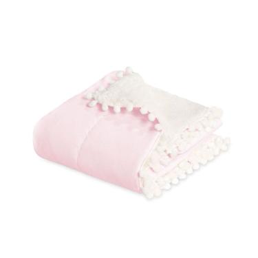 Imagem de Cobertor Manta Bebê Dupla Face Sherpa - Rosa 90cm x 1,05m